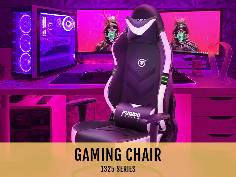 Big Comfortable Black & White Gaming Chair