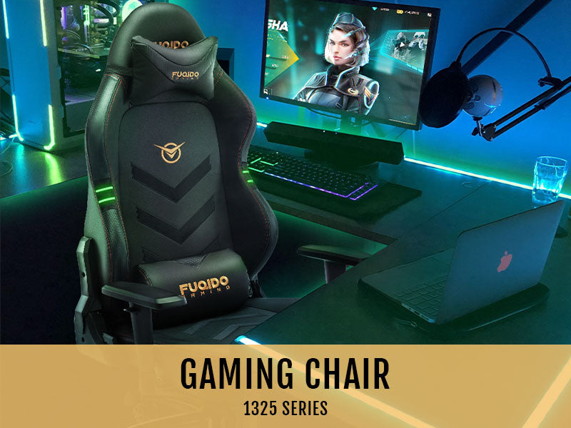 FUQIDO Big and Tall Gaming Chair 1325 Series with Fluorescent Strips