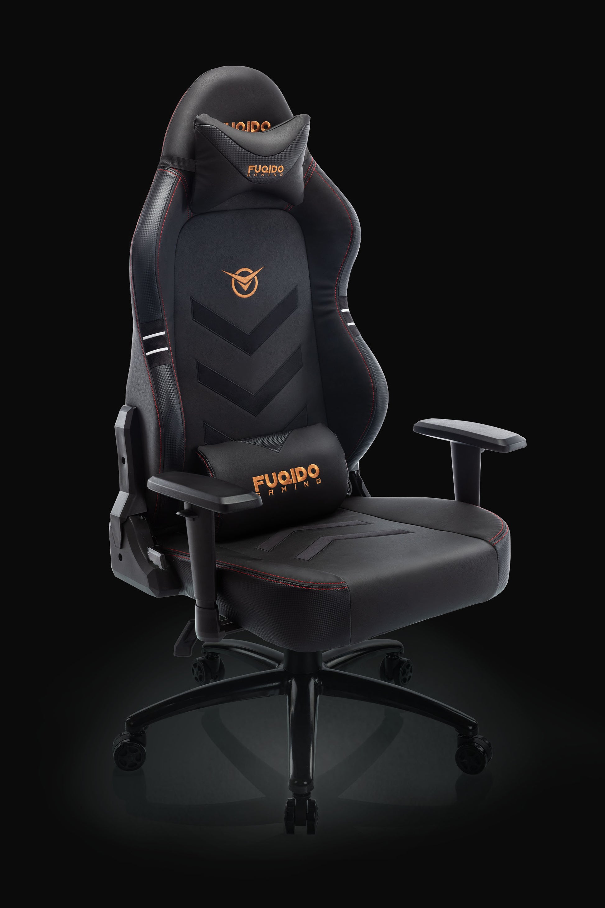 FUQIDO big and tall gaming chair 1325 series black#color_black