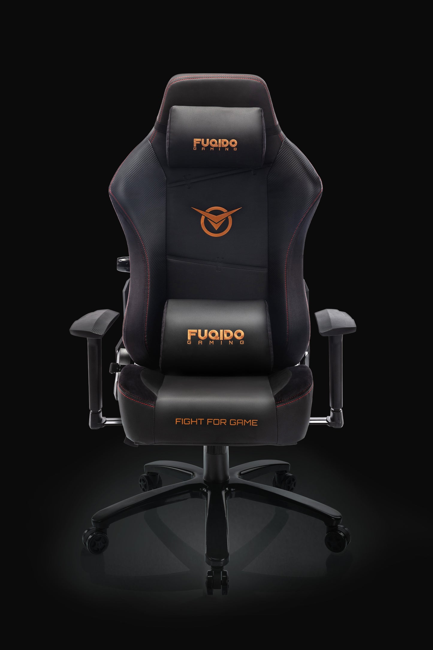 FUQIDO big and tall gaming chair with built-in lumbar support 5110 series#color_black
