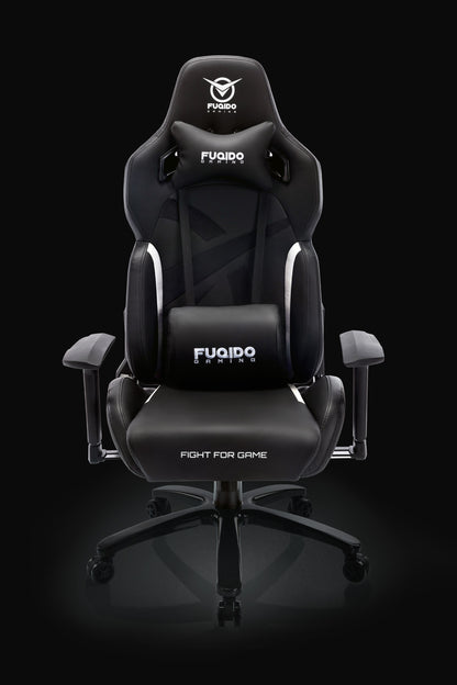 FUQIDO big and tall gaming chair 6627 series black and white#color_white