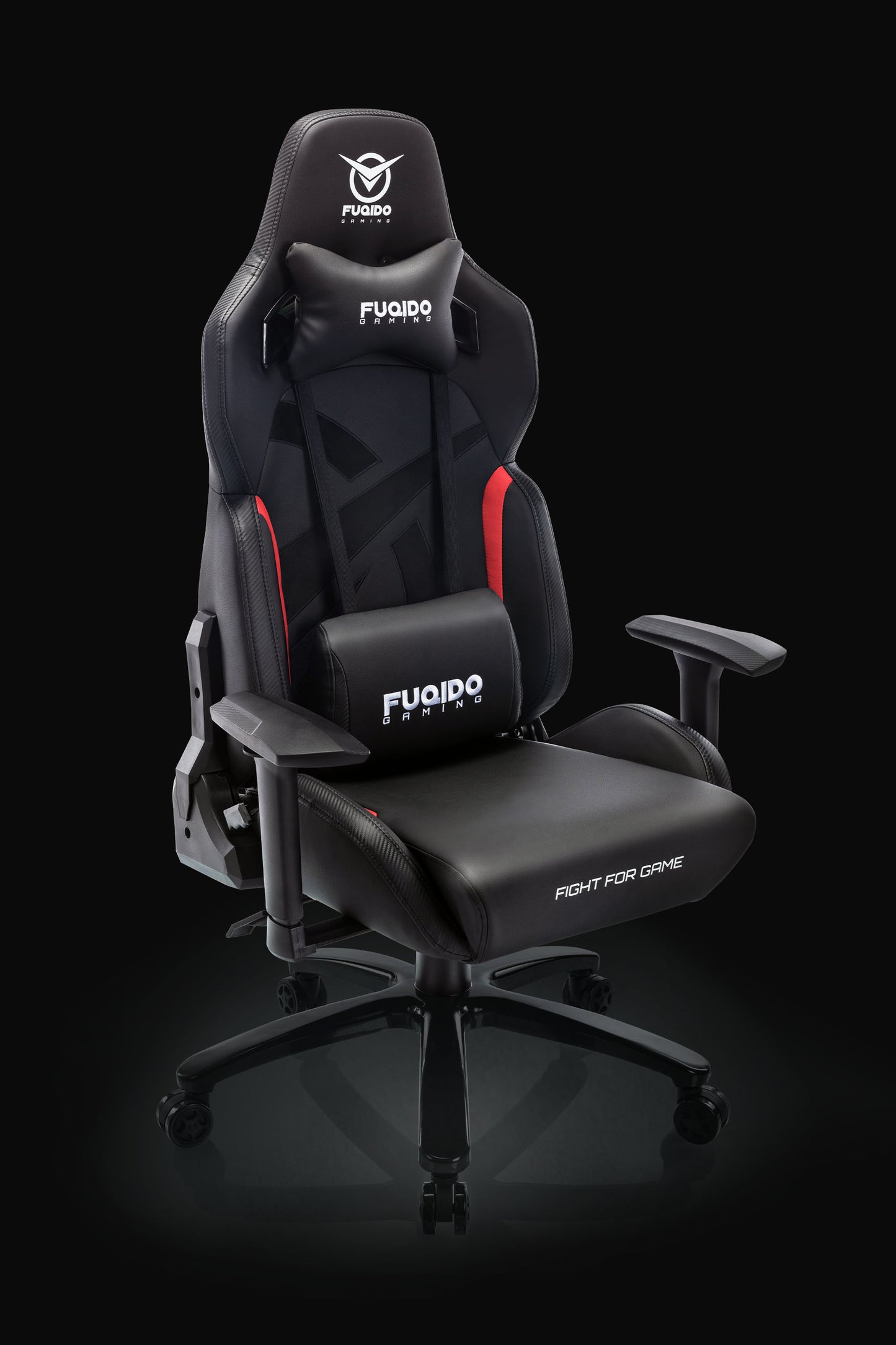 FUQIDO black and red big and tall gaming chair 6627 series#color_red