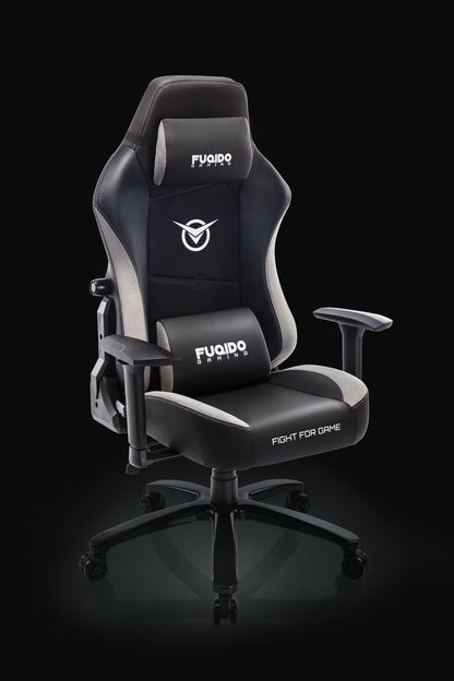 FUQIDO Big and Tall Gaming Chair with Built-in Lumbar Support Black and Gray 5110 Series#color_gray