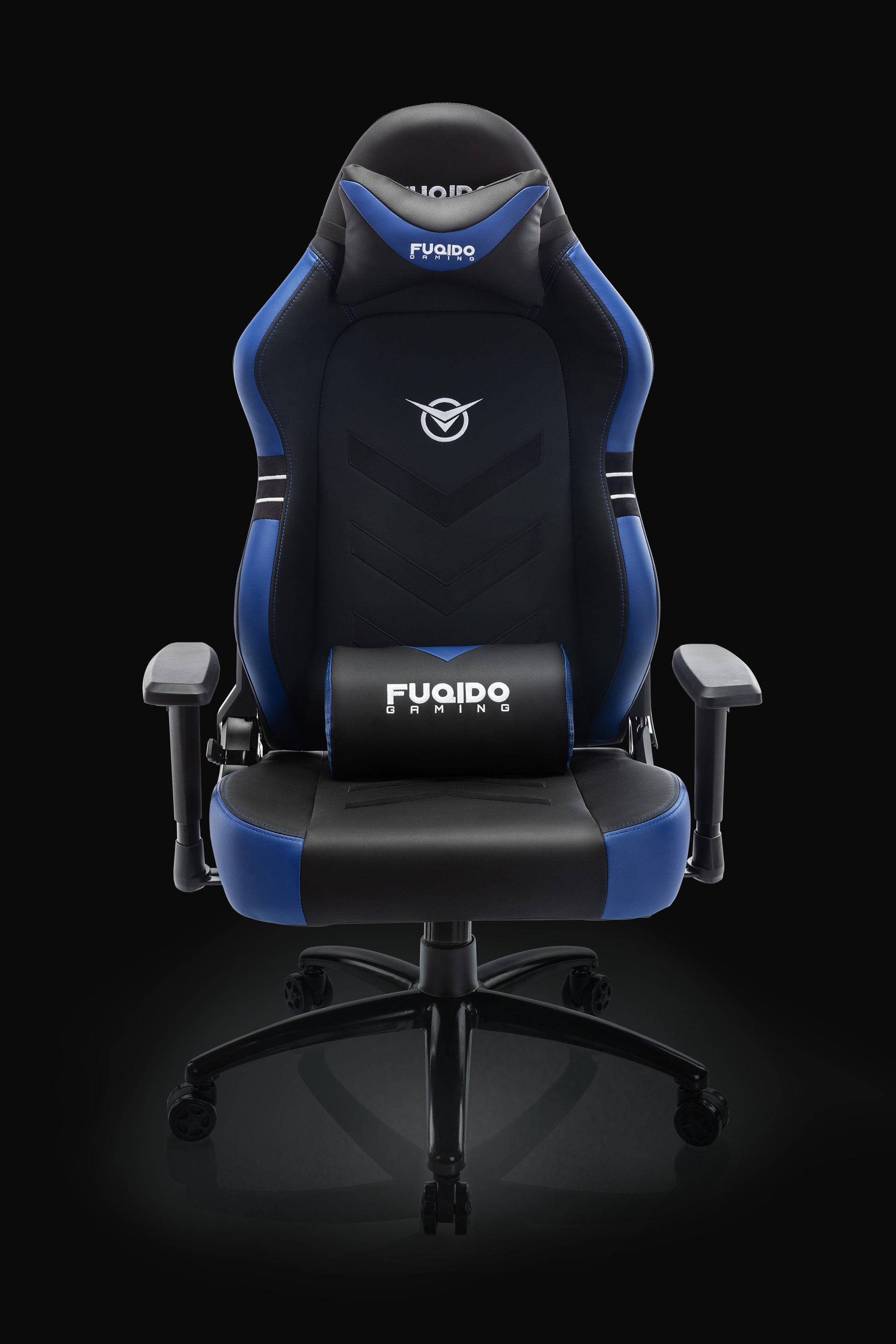 FUQIDO big and tall gaming chair with headrest and lumbar support 1325 series black and blue#color_blue