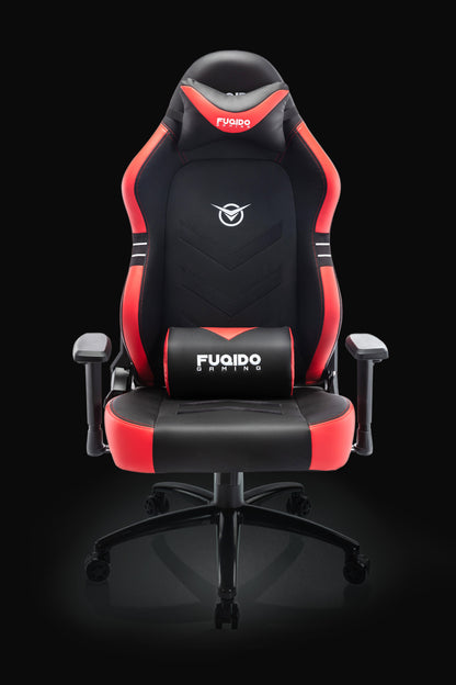 FUQIDO big and tall gaming chair with headrest and lumbar support 1325 series black and red#color_red