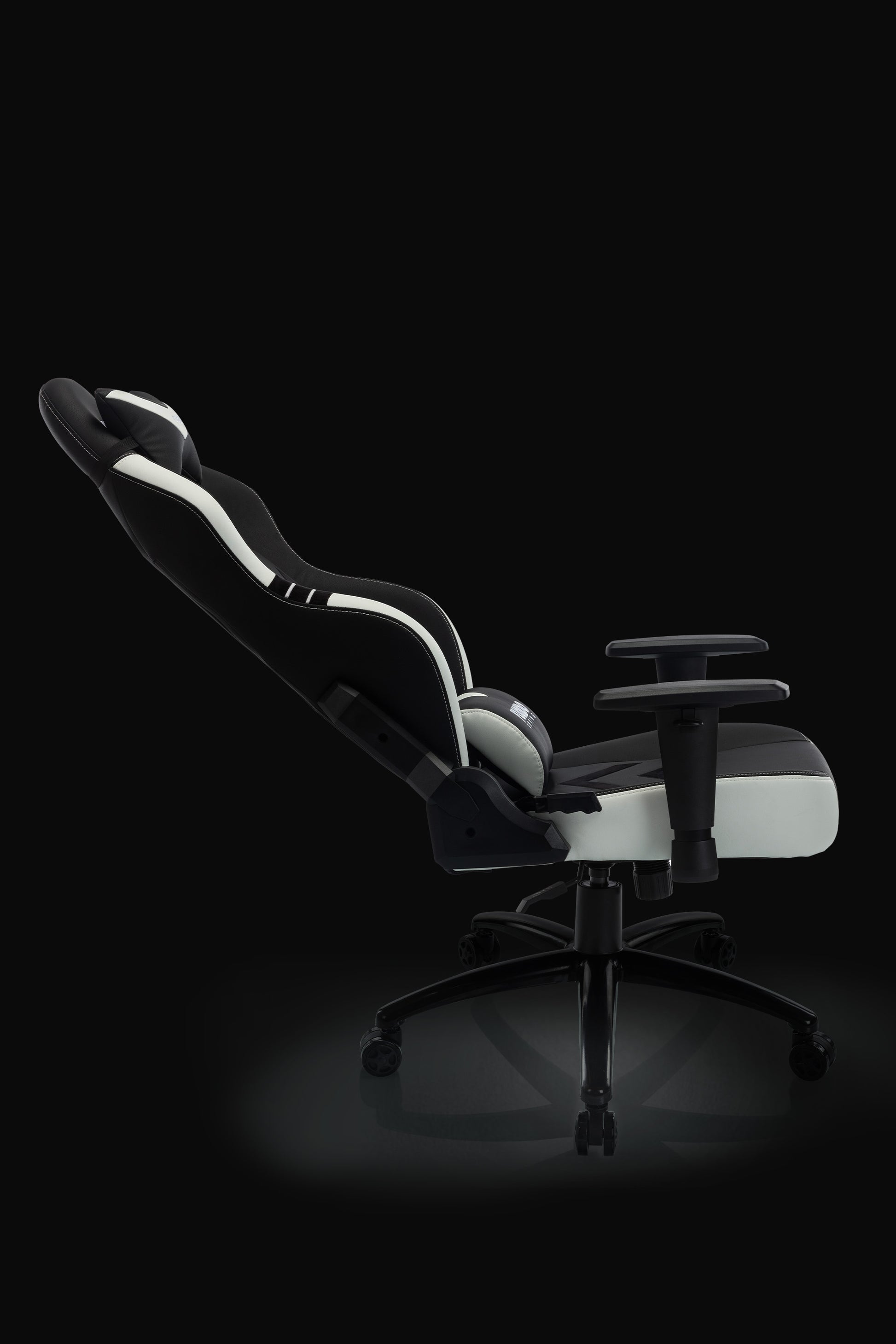 FUQIDO reclining gaming chair 1325 series black and white#color_white